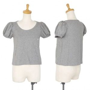 See by Chloé puff sleeve crop top monogrammed pocket-T